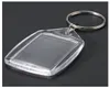 50 PCs Clear Acryl -Kunststoff -Blankschlüsselringe Passport PO Keychain Keyfobs Keychian Schlüsselkette Ring22W9268153