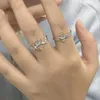 Cluster Rings Moonlight Stone Ring Couple's Friend Angel Demon Opening Adjustable For Men And Women's Fashion Personality