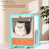 Cat Carriers Crates Houses Cat Backpack Portable Double Shoulder Ba With Leather Handle Three Sided Breathable Pet Handba Outdoor Travel Cat Carrier Ba L49