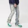 Ropa Grunge Y2k Streetwear -Loch zerrissener Baggy Jeans Hosen Herren Kleidung gerade Hip Hop Gothic Jeanshose Pantalon Homme 240403