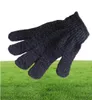 Guantes de baño de spa negro exfoliante Guantes de ducha de cepillo de nylon Scrubber5314759