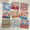 Scarves 58CM Cotton Square Scarf Artistic Flower Fresh Korean Women Fashion Bandanas For Neck Tie Hair Wrap Sleeping Satin