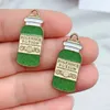 10pcs Cartoon Boy Girl Emaille Charms Halloween Magic Flasche Tropföl Pendant Ohrring Halskette Schlüsselbund für Schmuck machen 240408