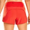 Justera Back Zipper Lu Yoga Women Pockeks Sports Running Short Training Training Shorts Gratis S Lemon Gym Running Workout