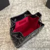 Calfskin Womens Luxury Drawstring Bucket Quilted Hobo Backpack Bag
