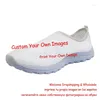 Casual schoenen waar dames flats 3D prints apotheekontwerp School Student Girsl Walking Light Weight Mesh Sneakers