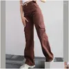 Pantaloni da donna Capris Vintage Dritto Stile Lammo
