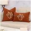 Brev Luxury Square Cushion Designer Dekorativ kudde Luxurys Designers Cotton Decor vardagsrum D2112285Z Drop Delivery DHXAS