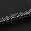 Bracelets de liaison 101g poids lourd conception cool noir 15 mm en acier inoxydable à double vide-tracet bracelet cubain bijoux 8,5 ''