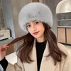 Boinas Faux Fur Mujeres Sombrero de diadema de niña Invernal Invierno Capa de esquí de nieve caliente al aire libre