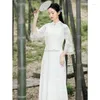 Abbigliamento etnico tradizionale Vietnam Chiffon Ao Dai Cinese Set Qipao per donne Fariry Cheongsam Abito in stile Aodai A91