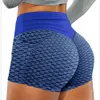 Large Women's Sports Jacquard Tripartite Trousers Honeycomb Pocket Fiess Yoga Shorts F41517