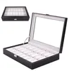 Cases de boîtes de montre 2024 Slots Trave PU Display Box Double Deck Rangement Case Organisateur Classic Holder Pad Cushion Affichage J23078005