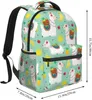 Mochila Boehiop Cute Alpaca Llama and Fruits Laptop livianos para mujeres Men College Book Bag Casual Daypack Travel Bag