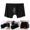 Onderbroek mannen ondergoed zacht naadloos ijs zijden boksershorts zomer ultradunne elastische transparant slipje mannelijke bokser broek