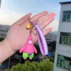 Decompression Toy Anime sponge octopus keychain soft rubber pvc car keychain pendant small gifts