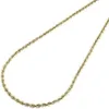 10 km jaune doré pour hommes ou dames collier de chaîne de corde creux 3 mm 24 pouces269g