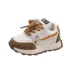 Spring skórzane buty tenisowe Pierwszy spacer Soft Soled Baby Toddler Sneakers dla chłopców dziewcząt 2024 Athletic Outdoor Treners Slip on Children Casua