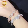 Pass Diamond Tester Sterling Sier Custom Hip Hop VVS Moisanite Cuabn Link Bracelet