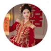 Ethnic Clothing Female Elegant Winter Xiuhe Bride 2024 Chinese Wedding Dress Embroidery Toast Outsider Cheongsam