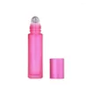 Storage Bottles 20 Set 10ML Portable Thickened Glass Frosted Roller Essential Oil Perfume Vial Travel Refillable Colorful Rollerball Bottle