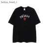 Noah Designer Fashion Clothing Luxe T -shirts Black Soul Cross Print Short Sleeve Round Neck High Street Casual Loose Dames Noah Kahan Tshirt 4759