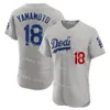 New La Baseball 18 Yoshinobu Yamamoto Jersey Stitch Dodgers Home Away 17 Shohei Ohtani Jerseys Blue White Gray Treasable Sports Shirt رجل شباب أطفال