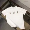 Nieuwe zomer high-end high-end aangepaste gezamenlijke katoenen bedrukte letter t-shirt animatietrend speelmerk een dames losse korte xs-lqiao