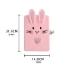 Anteckningsböcker Cartoon Bunny Tie Dye Unicorn Plush Diary Book Notebook With Lock Notepad Planner Agenda Book Journal Office School Supplies