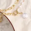 Pendant Necklaces KISSWIFE Vintage Gold Color Chain Baroque Pearl Necklace For Women Irregular Imitation Pearls Fashion Jewelry