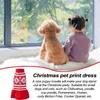 Dog Apparel Christmas Dress Pet Print Skirt Two-legged Clothes Cat Costume For Daily Wear Holiday