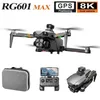 Drohnen NEU RG601 MAX DROONE GPS 8K HD -Kamera FPV Aerial 5G optische Flussfaltung Dron mit Dual WiFi Professional großer Größe UAV 5 km 24416