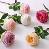 Dekorative Blumen künstlicher blumenwetterresistenter realistischer grüner Blätter Blumenarrangement Rose für Garten Faux Seide