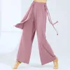 Kobiety Pants Women Yoga szeroka nogawka stylowa szeroka noga z elastycznymi kieszeniami talii dla wygody elegancka stała stała stała