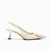 Dress Shoes TRAF Slingback High Heels Women Pumps 2024 Elegant Woman Heeled Stiletto Pointed Toe Modern Wedding Bride Office