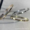 Designer Cartrres Armband CNC Precision Edition V Gold Card Home Snap Full Sky Star Colorless Love Wide Rose Band Diamond