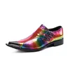 Zapatos de vestir de moda slip con punta de acero en fiesta de cuero genuino transpirable para hombres para hombres