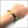 Perline 7 chakra guarigione del braccialetto color 8mm per donne uomini gioielli regalo drop drop braccialetti dhgarden dh8lh