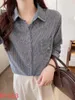 Blouses pour femmes Spring Cotton Yarn Houndstooth Tooth