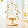 Titulares de vela Nordic Gold Small Stick Setent para casamento Candelabro Candelabros decorativos Decoração de Natal