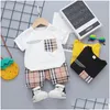 Vêtements ensembles bébé garçons filles plaid paid pour enfant en bascule