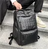 Backpack Backpacks For Men 2021 Business 15quot Laptop Shoulder Brand PU Leather Knitting Notebook Bagpack Male Schoolbag Rucksa2001880