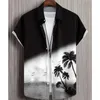 Men's Casual Shirts Hawaiian MenS Shirt 3d Gradient Printing Loose Oversized And Blouses High-Quality Clothing Beach Party Sweatshirts 24416
