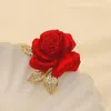 Brooches Temperament Red Rose Brooch High-end Suit Accessories Pins Atmospheric Clothing Fashionable Exquisite Design For Women