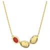 Designer Swarovskis Jewelry Shi Jia 1 1 Original Template Cariti Acacia Bean Necklace Female Element Crystal Red Bean Collar Chain Female Representative