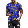 Camisas casuais masculinas 2022 Antigo egípcio Arte Hip Hop Camise