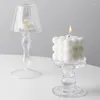 Titulares de velas para decoração de decoração de vidro de vidro Decorações de peças de castelas de castelas