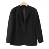 Spring Brown Black Blazer Men Slim Fit Fashion Social Mens Dress Kurtka Formalna biurowa Suit S3XL 240407