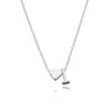 2024 Mode Tiny Heart Dainty Initial Halskette Gold Silber Farbbrief Name Choker Halsketten für Frauen Anhänger Juwely Geschenkq4