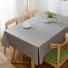 Table Cloth Contemporary And Contracted 2024 Waterproof Pure Color Rectangle Household Linen Cloth_Jes923